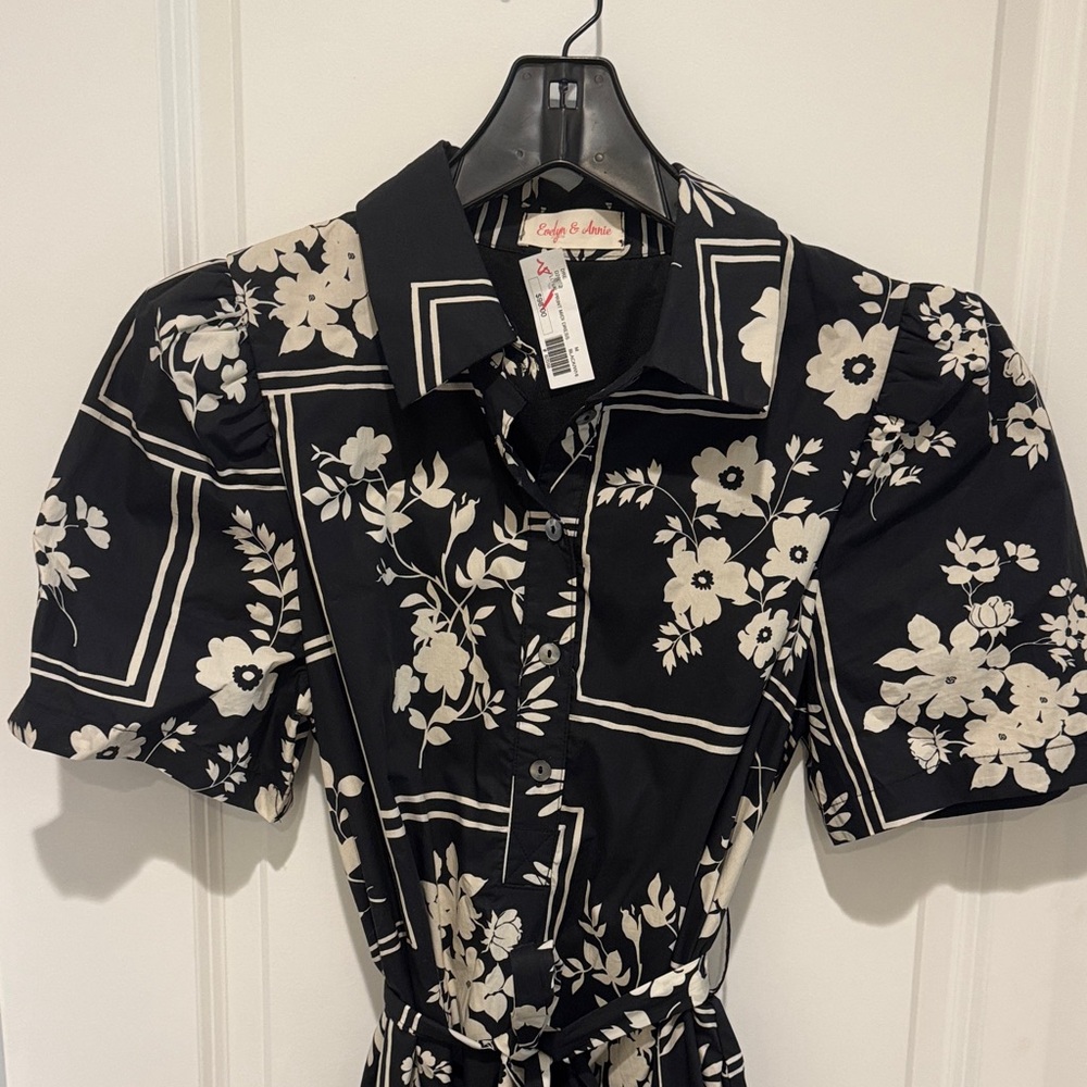 Evelyn&Annie black and ivory floral dress.